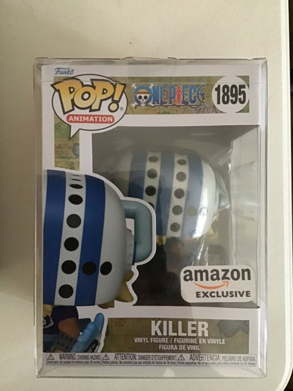 Funko Pop! One Piece Killer #1895 Amazon Exclusive Vinyl Figure w Protector NIB